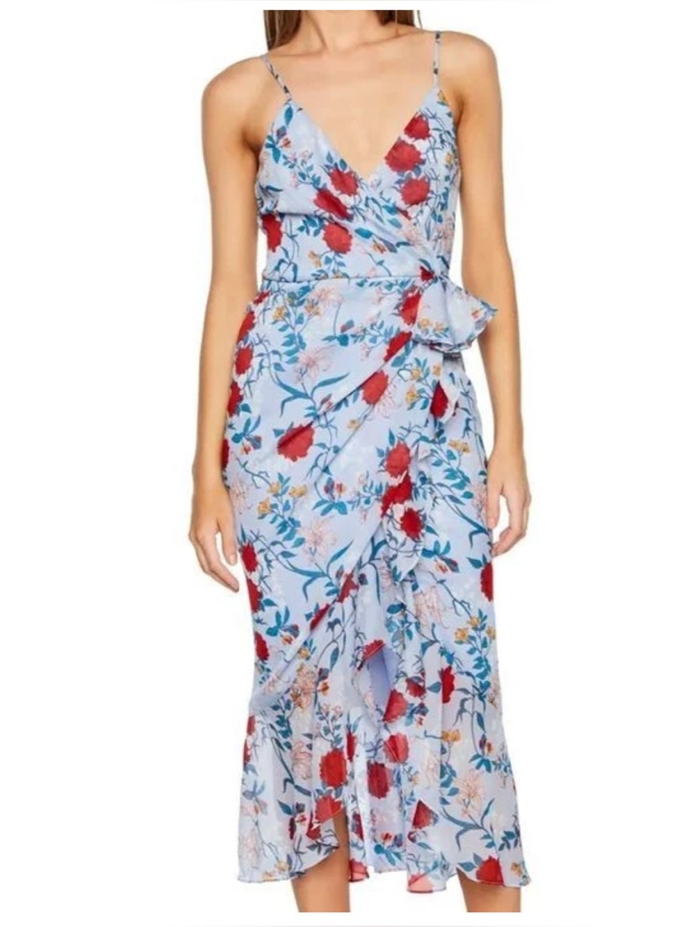 Bardot Elle Floral Georgette Midi Dress